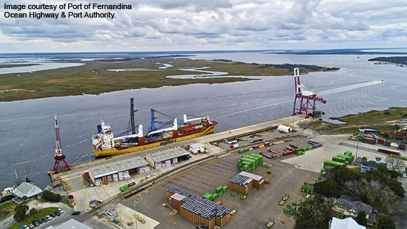 Ferandina Port Image courtesy of Port of Fernandina Ocean Highway and Port Authority