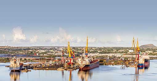 Damen Shiprepair yard in Curacao Europe